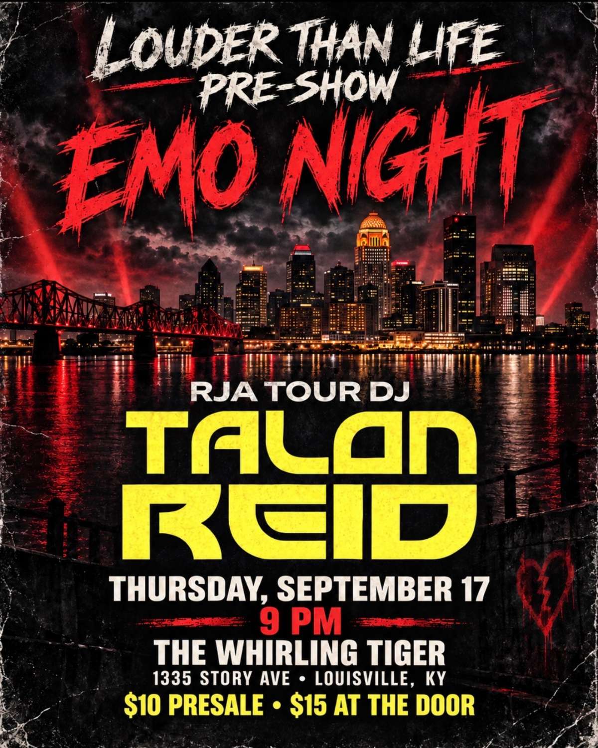 Louder Than Life Pre-Show Emo Night with RJA Tour DJ Talon Reid